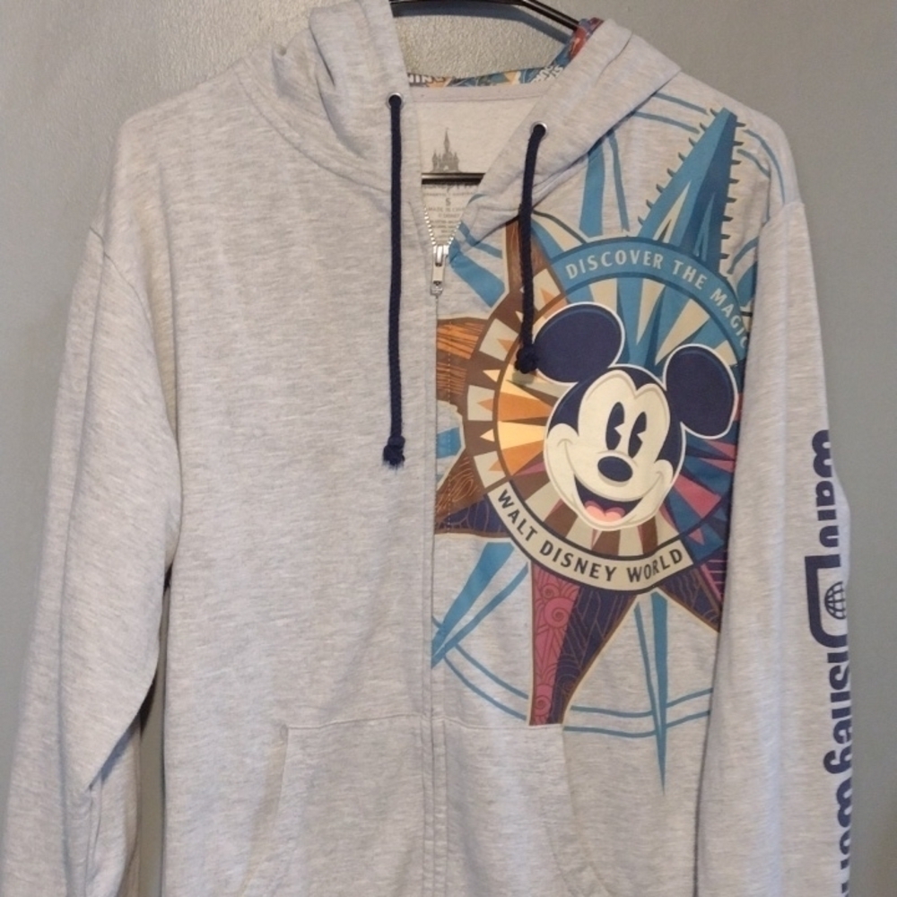 Disney world Disney parks mickey jacket size small hoodie Gray